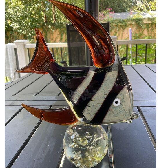 Magnificent Fancy Art Glass Angel Fish - Picture 1 of 10